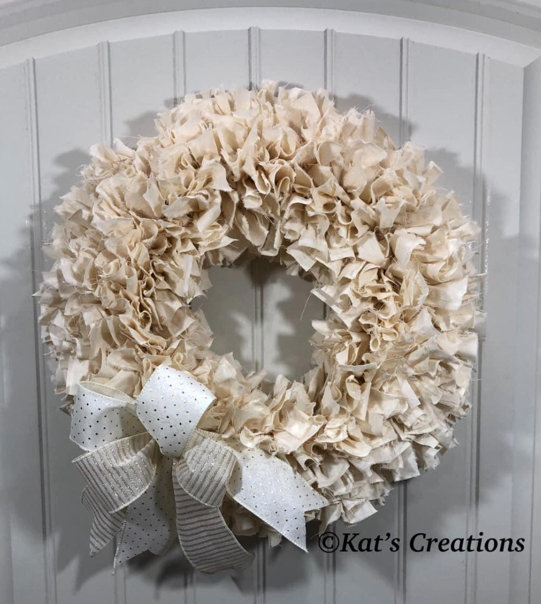 Santa’s Hat Wreath, Christmas Front Door Decor, KatsCreationsNMore