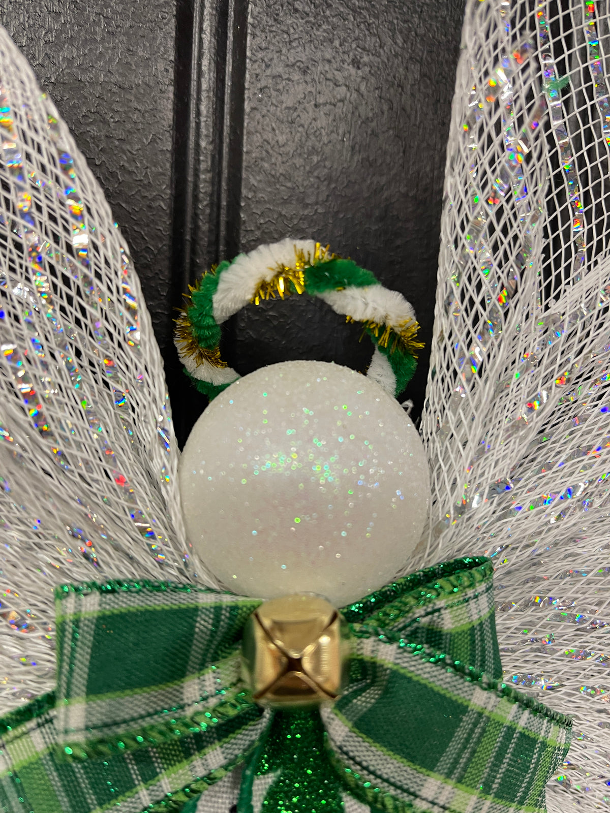 St. Patrick’s Day Angel Tree Topper, Irish Guardian Angel Wall Hanging, Holiday Graveside Memorial, KatsCreationsNMore