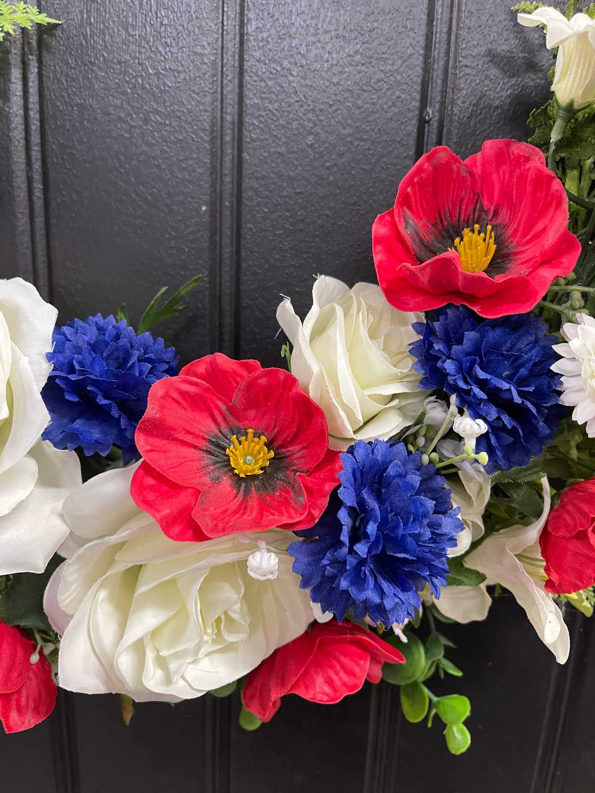 Patriotic Floral Hoop Wreath