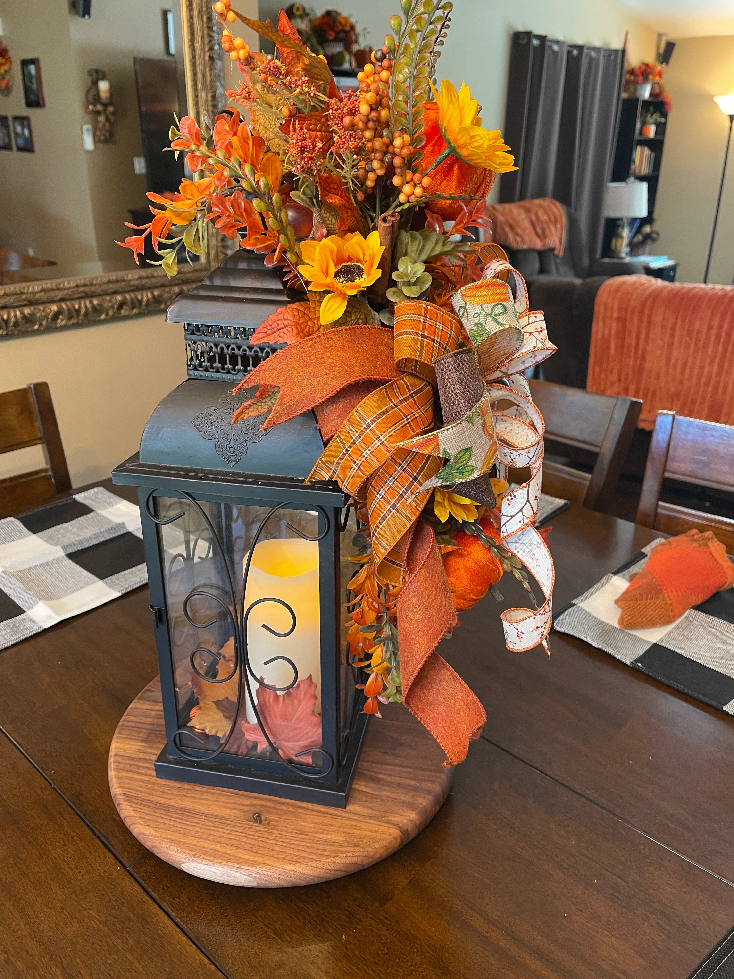 🍁✨ One Design. Two Looks. Endless Fall Style, Fall Floral Lantern Swag, Fall Into Home, Autumn Centerpiece, KatsCreationsNMore