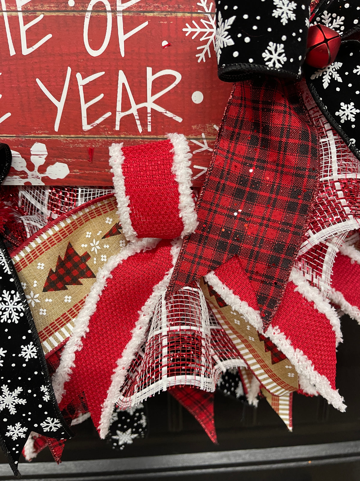 It’s The Most Wonderful Time of the Year Christmas Buffalo Plaid Wreath