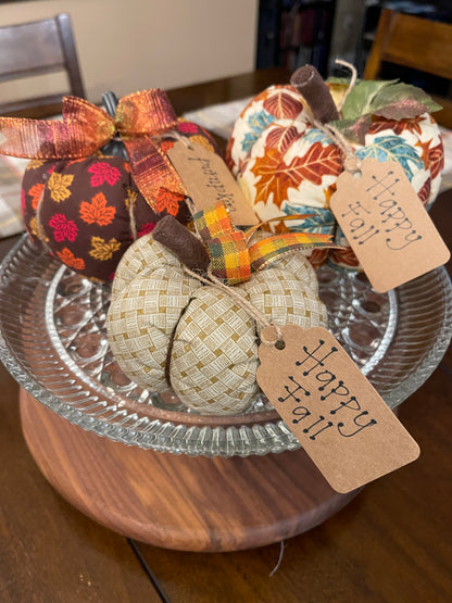 Handmade Fabric Pumpkins | Fall & Halloween Tabletop Decor