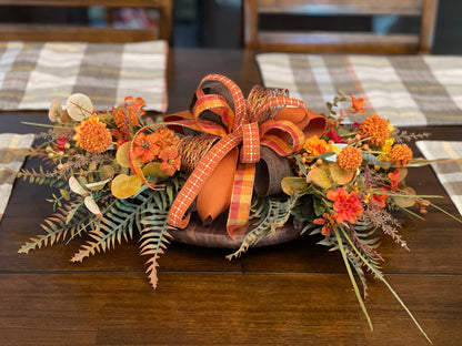 Fall Lantern Swag, Autumn Floral Swag, Fall Lantern Decor, Orange Fall Decor, Thanksgiving Table Decor, Fall Centerpiece