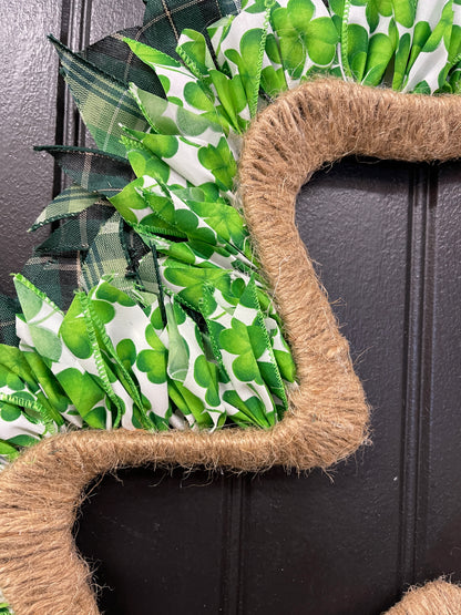 Shamrock St. Patrick’s Day Rustic Wreath by KatsCreationsNMore