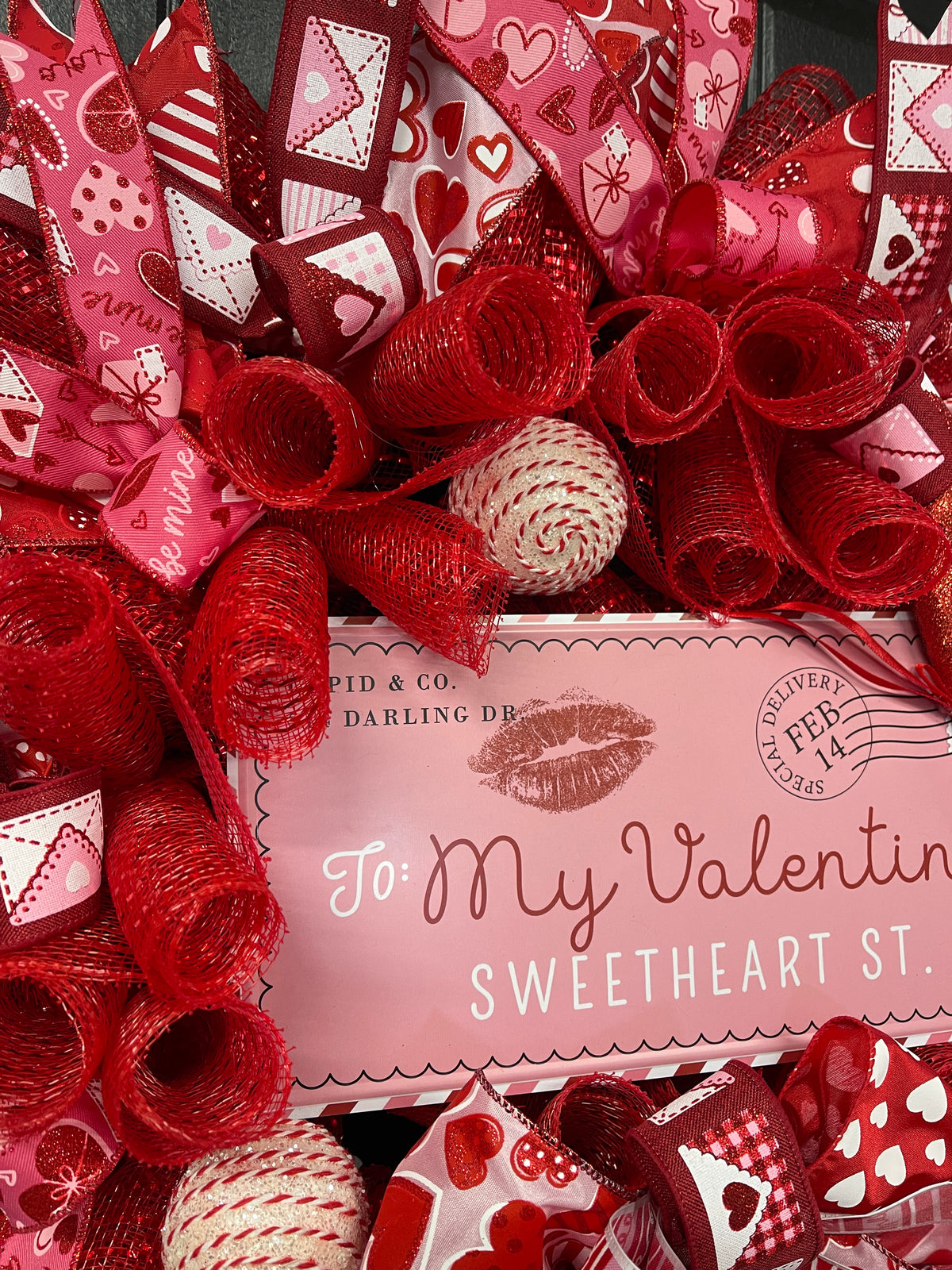 My Valentine Sweetheart St Wreath, Love Letter Front Door Decor, KatsCreationsNMore