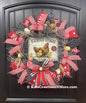 Farmhouse Chicken Wreath, Fresh Eggs Front Door Wreath, Rustic Chicken Wreath, Country Farmhouse Decor, Red Gingham Spring Summer Wreath, KatsCreationsNMore