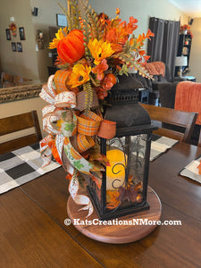 🍁✨ One Design. Two Looks. Endless Fall Style, Fall Floral Lantern Swag, Fall Into Home, Autumn Centerpiece, KatsCreationsNMore