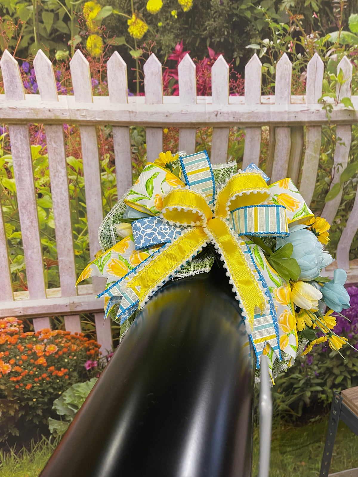 Spring Floral Mailbox Swag, Easter Centerpiece, Seasonal Home Decor, KatsCreationsNMore