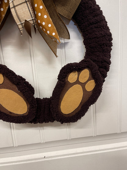 Chocolate Chenille Bunny Wreath