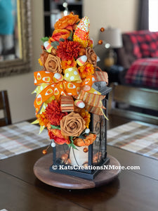 Candy Corn Lantern Swag, Halloween Table Runner, KatsCreationsNMore