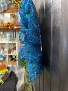 Peacock Wreath, Everyday Door Hanger, KatsCreationsNMore