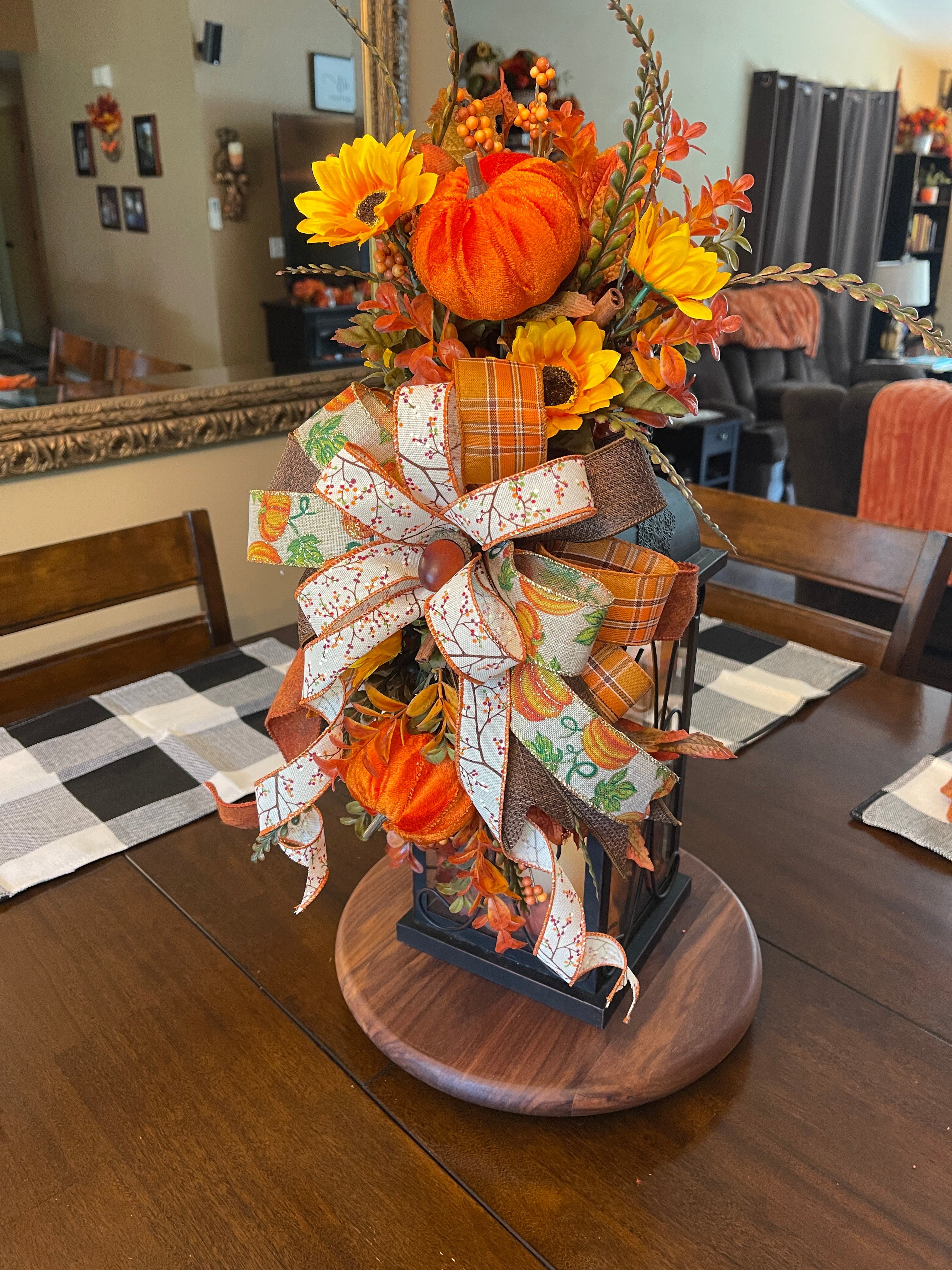 🍁✨ One Design. Two Looks. Endless Fall Style, Fall Floral Lantern Swag, Fall Into Home, Autumn Centerpiece, KatsCreationsNMore