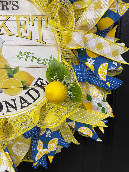 Farmers Market Fresh Lemonade, Kitchen Decor, Summer Lemons Front Door Decor, KatsCreationsnMore