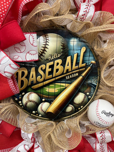 Baseball Season Wreath, KatsCreationsNMore, Sports Front Door Decoration