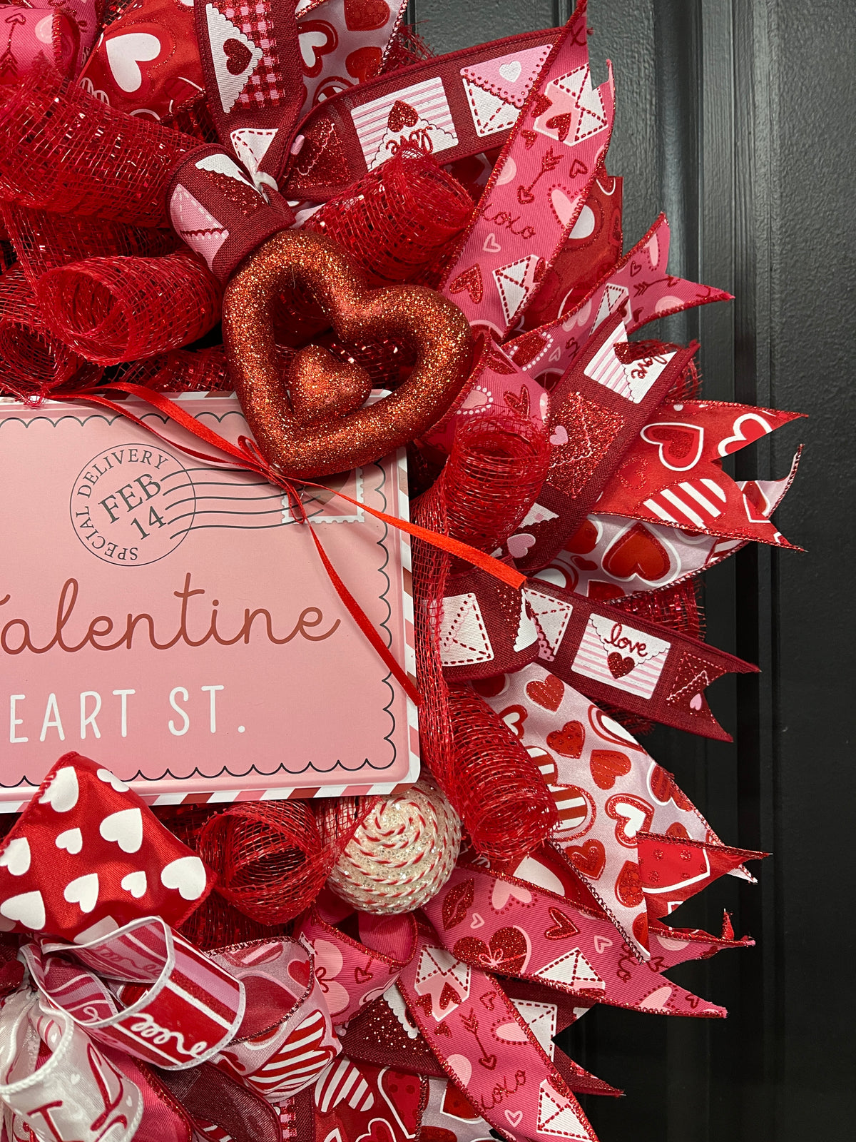 My Valentine Sweetheart St Wreath, Love Letter Front Door Decor, KatsCreationsNMore