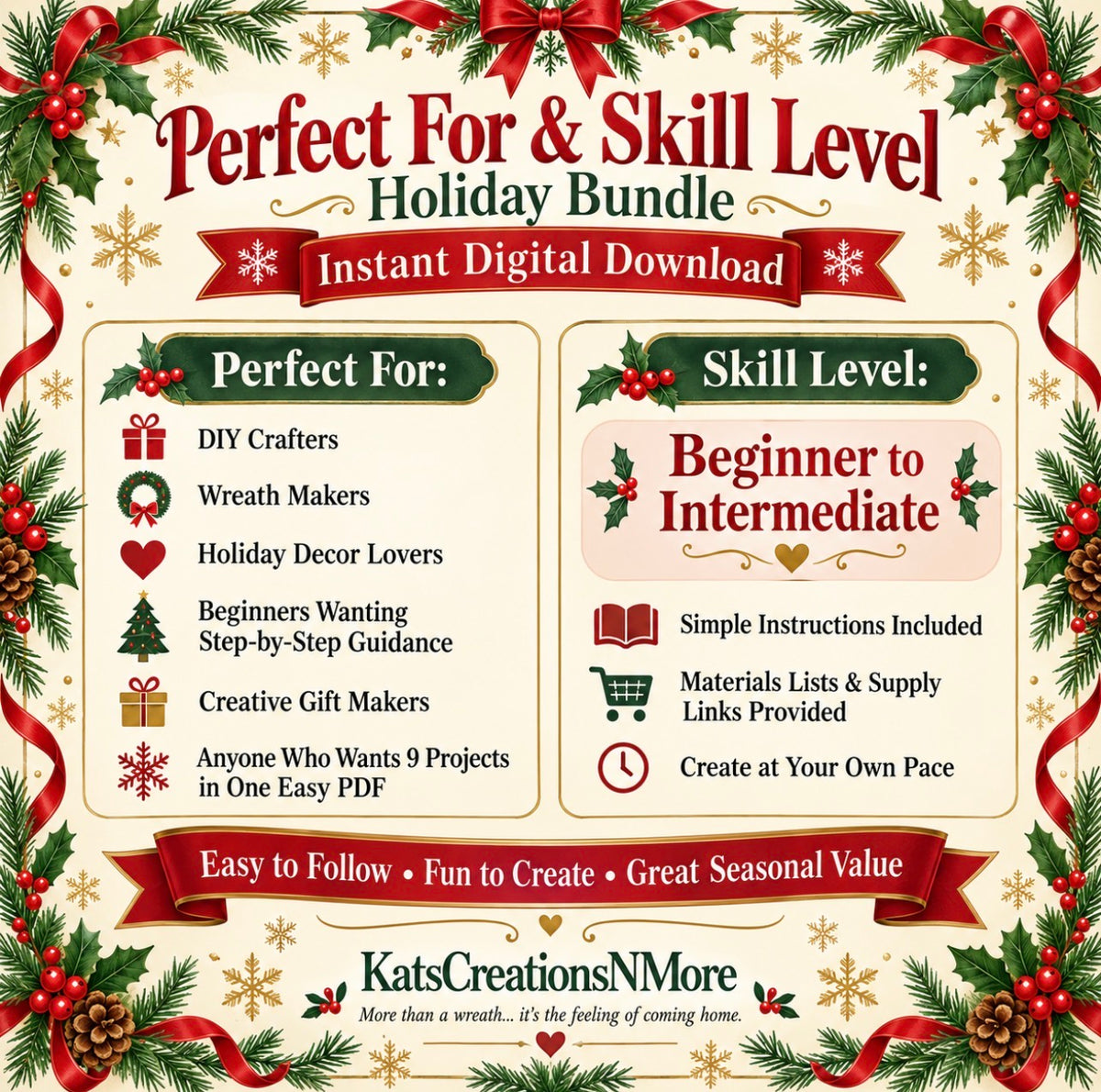Holiday Bundle | 9 DIY Wreath & Seasonal Decor Tutorials