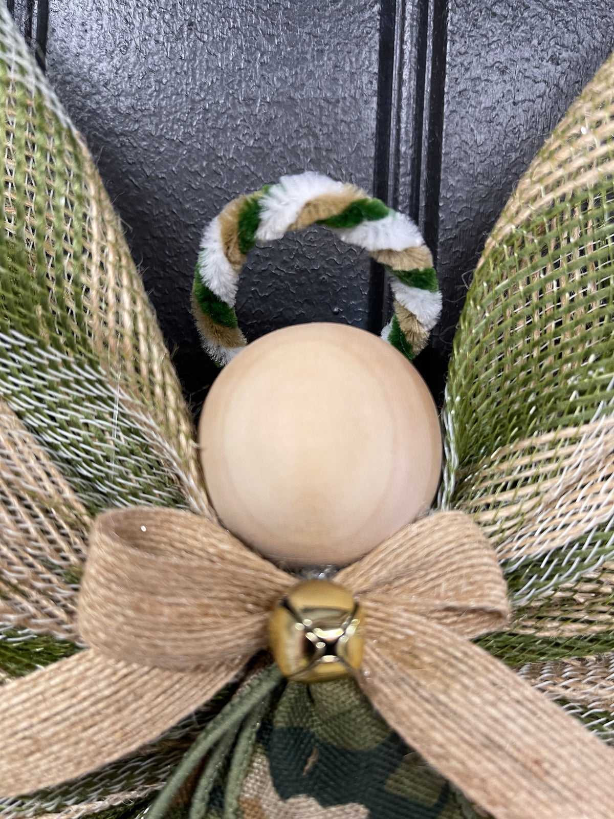 Army Military Angel Wreath, US Army Support Guardian Angel Wall Hanging, Veteran Tribute, Graveside Memorial, KatsCreationsNMore