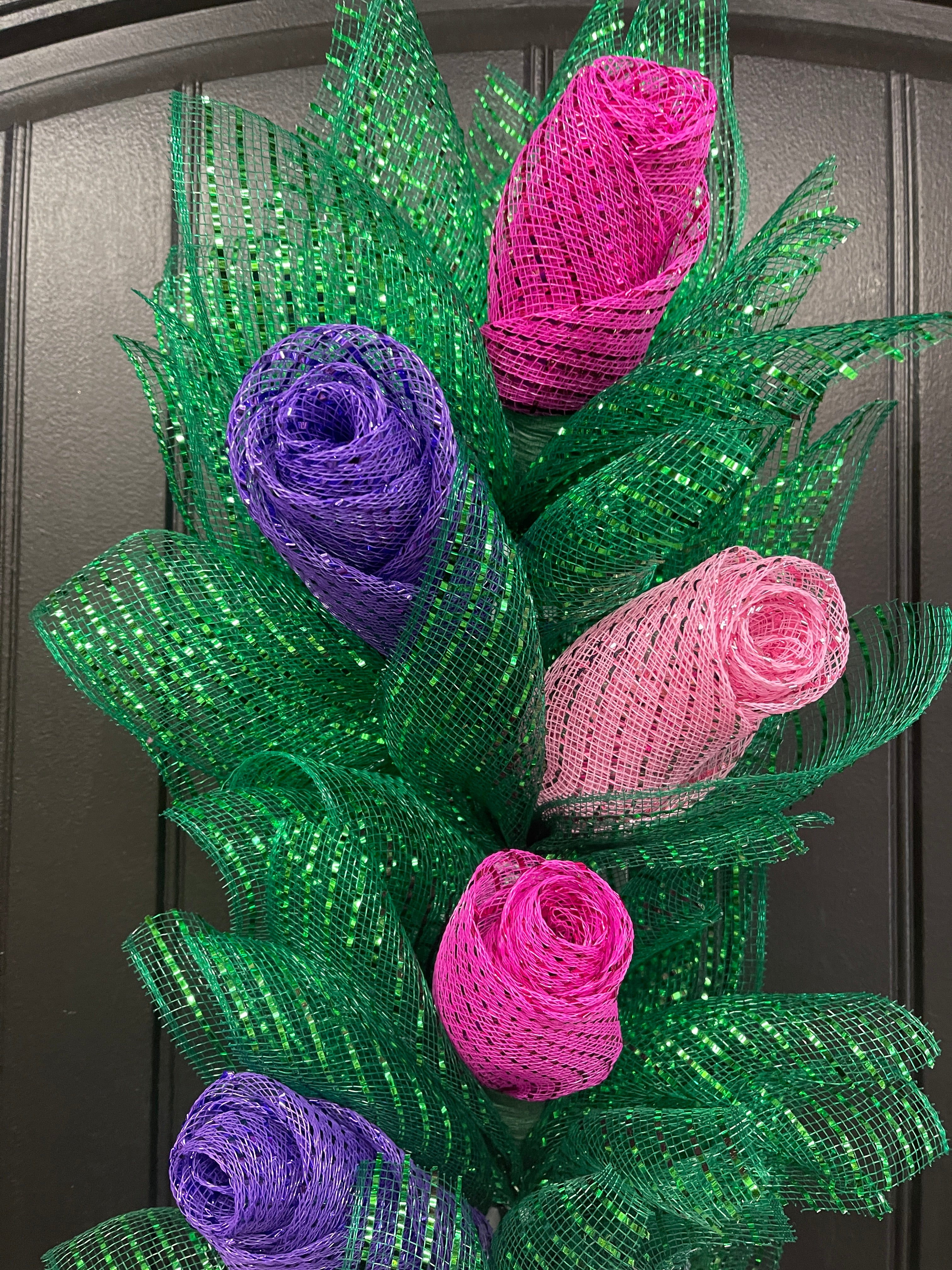 Assorted Rose Bud Bouquet, Graduation, Wedding, Baby and Bridal Shower Floral Decoration, KatsCreationsNMore