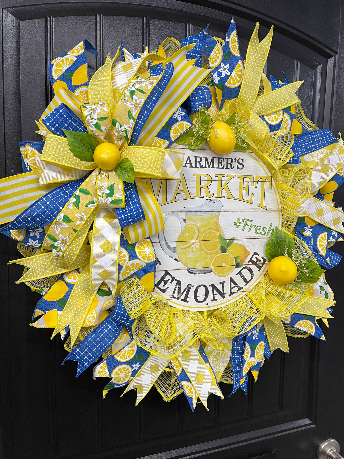 Farmers Market Fresh Lemonade, Kitchen Decor, Summer Lemons Front Door Decor, KatsCreationsnMore