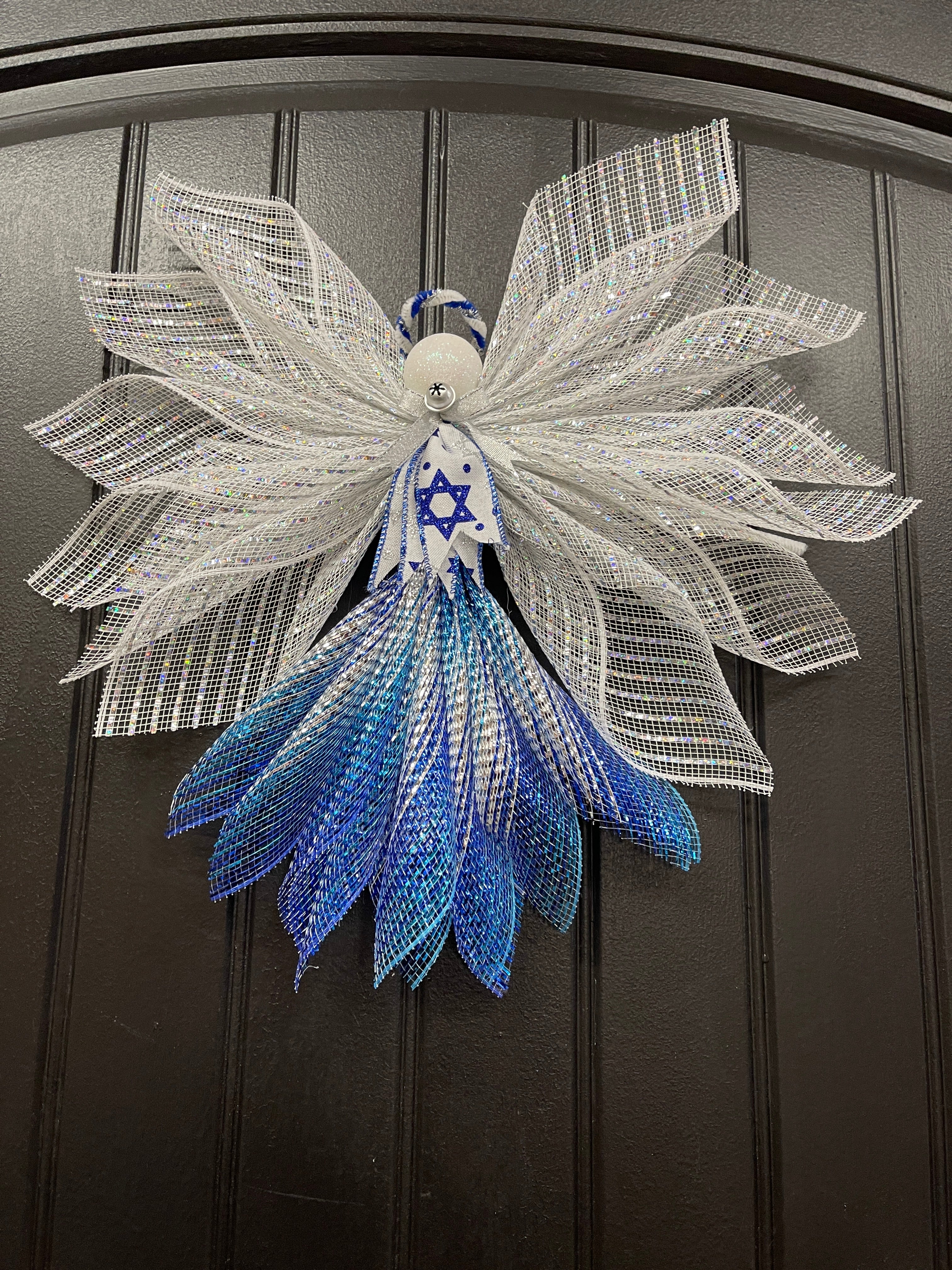 Israel Hanukkah Angel Tree Topper by KatsCreationsNMore