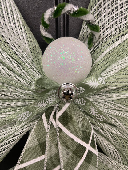 Spring Angel Tree Topper, Limited Edition Sage and Cream Angel Decor, KatsCreationsNMore