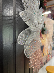 Rose Gold Christmas Angel Tree Topper, Guardian Angel, Graveside Memorial, KatsCreationsNMore