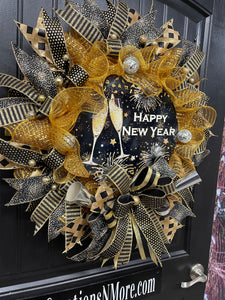 Happy New Years Wreath,