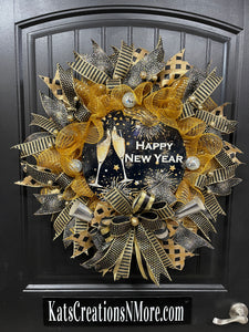 Happy New Years Wreath,