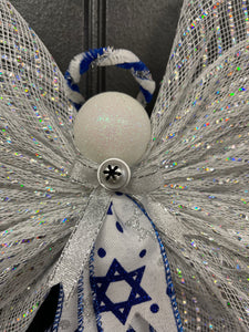 Israel Hanukkah Angel Tree Topper by KatsCreationsNMore
