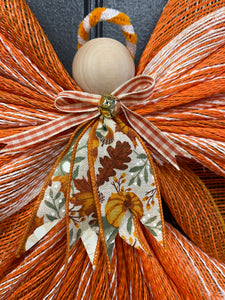 Fall Pumpkin Spice Angel 2023 Tree Topper by KatsCreationsNMore