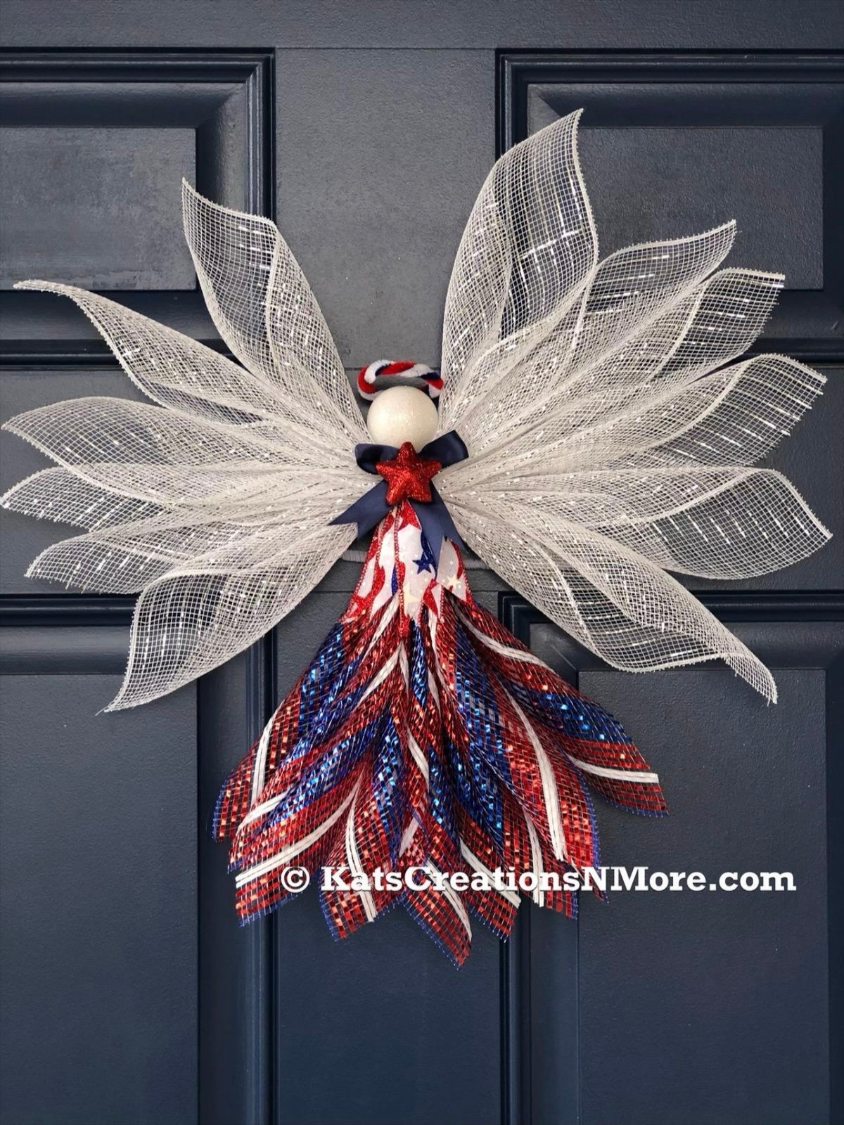 Patriotic Deco Mesh Angel/Tree Topper Video Tutorial - Instant Download!