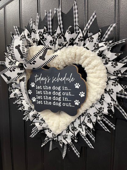 Dog Lover Heart Shaped Wreath, Gift for Veterinarian, Pet Groomers, Pet Rescues, KatsCreationsNMore