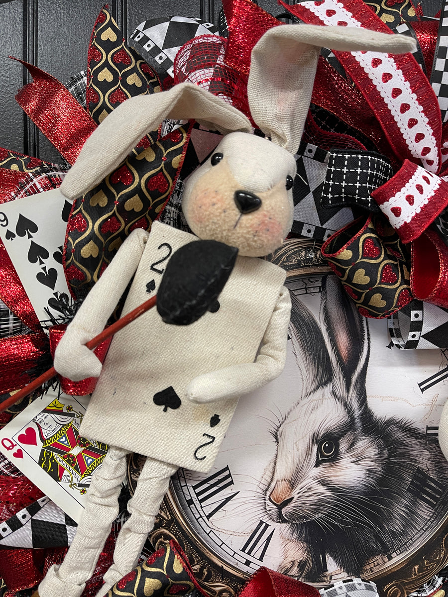 White Rabbits House of Cards Wreath, KatsCreationsNMore