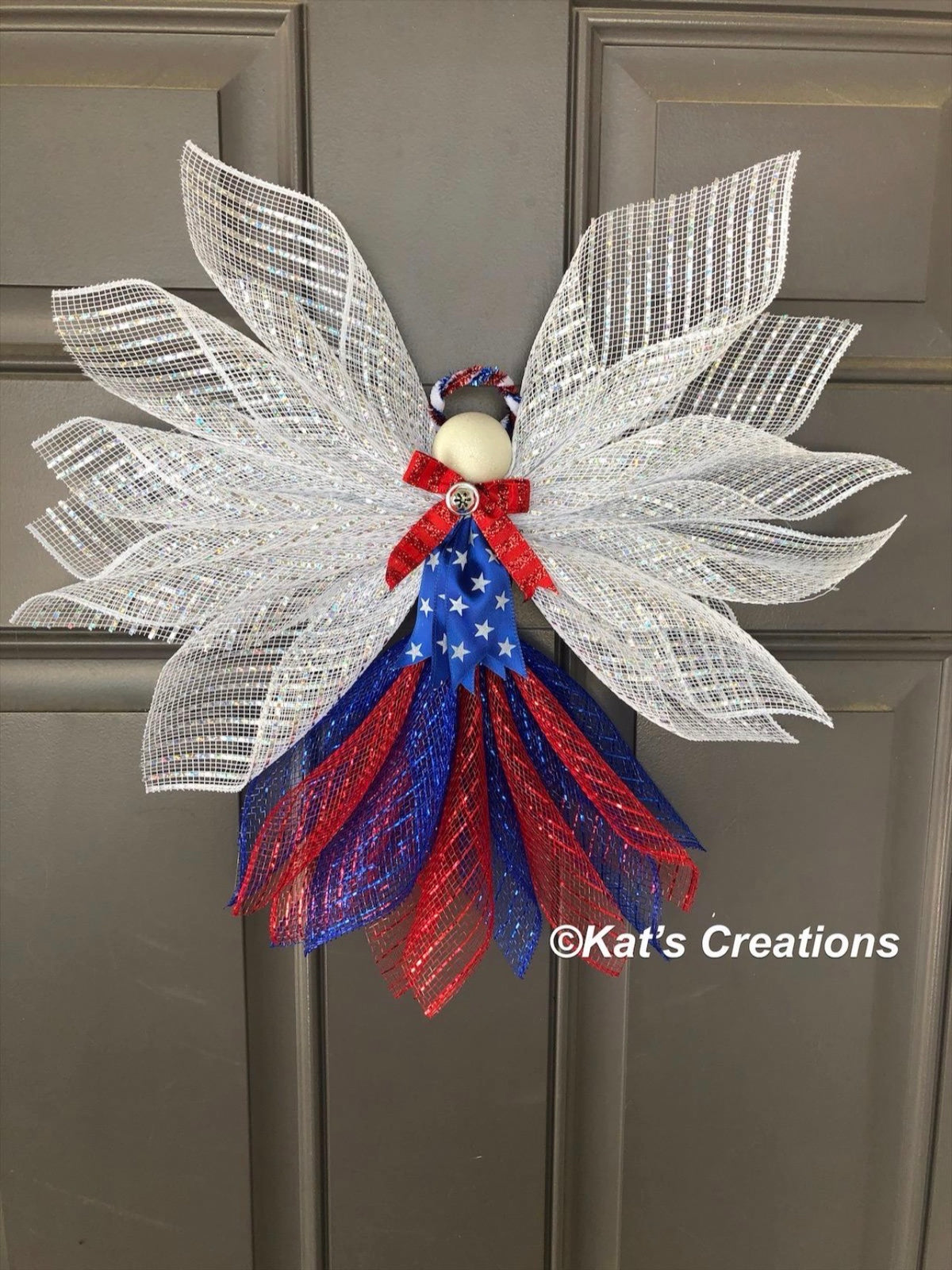 Patriotic Deco Mesh Angel/Tree Topper Video Tutorial - Instant Download!