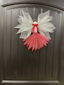 Valentine’s Day Angel Tree Topper Wreath, Guardian Angel, Graveside Memorial, KatsCreationsNMore