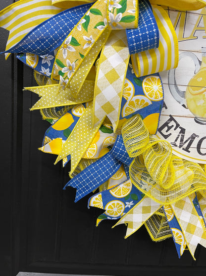 Farmers Market Fresh Lemonade, Kitchen Decor, Summer Lemons Front Door Decor, KatsCreationsnMore
