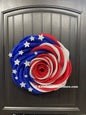 Patriotic Rose Wreath, Deco Mesh Floral Front Door Decor, KatsCreationsNMore