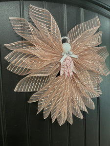Rose Gold Angel Tree Topper, Christmas Angel Decor, Graveside Memorial, Guardian Prayer Angel Reminders, KatsCreationsNMore