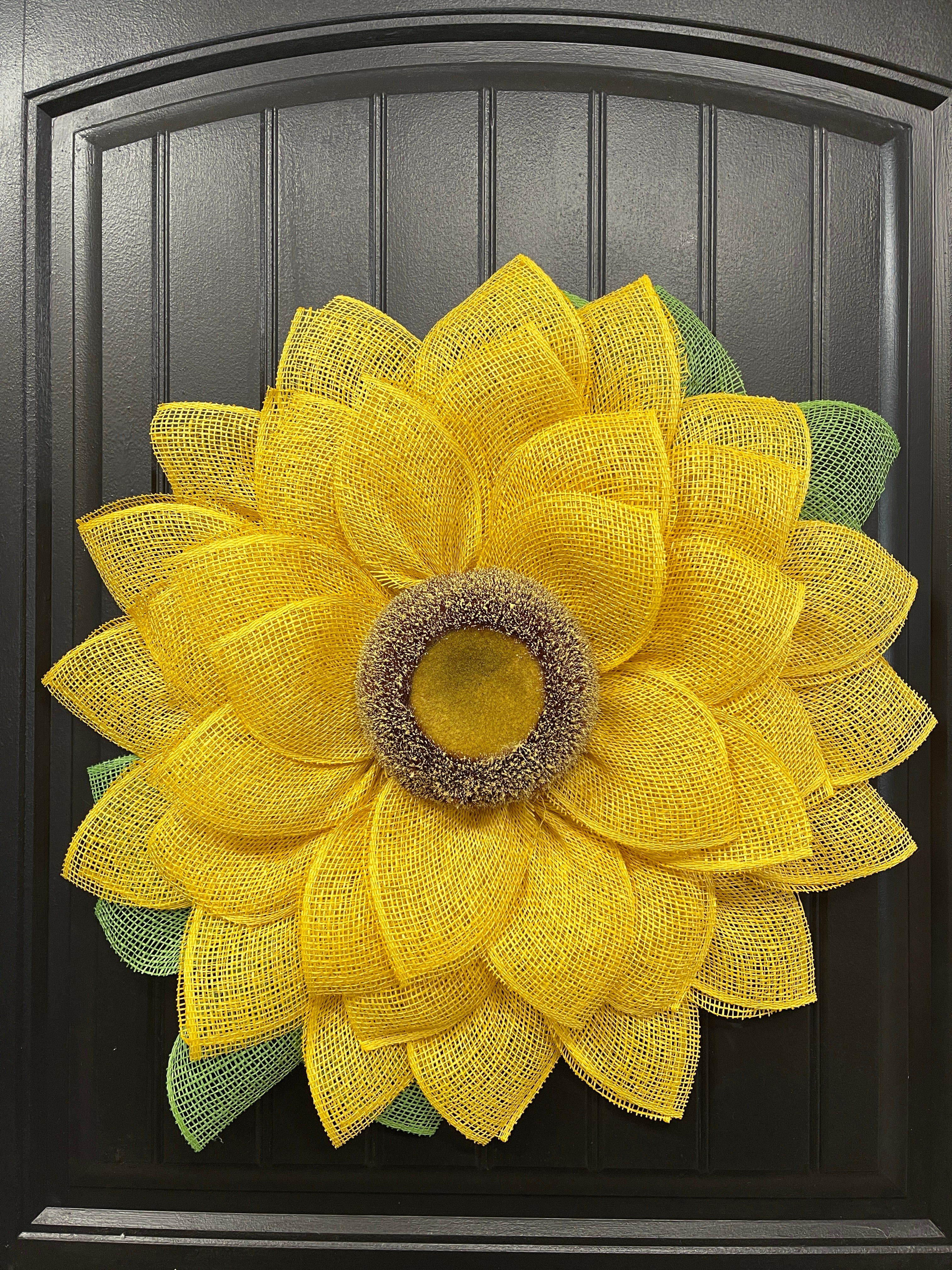 Spring Sunflower Wreath, Floral Front Door Decor, KatsCreationsNMore