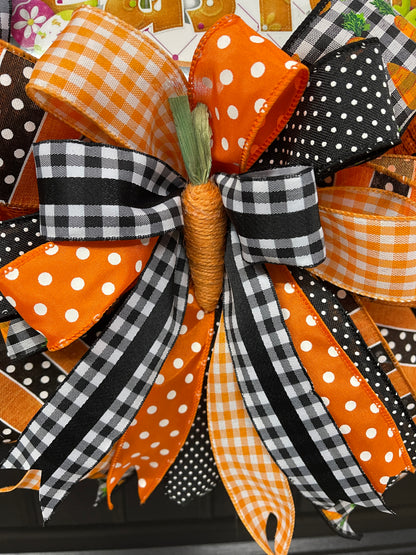 Happy Easter Carrot Wreath, Spring Front Door Decor, KatsCreationsNMore