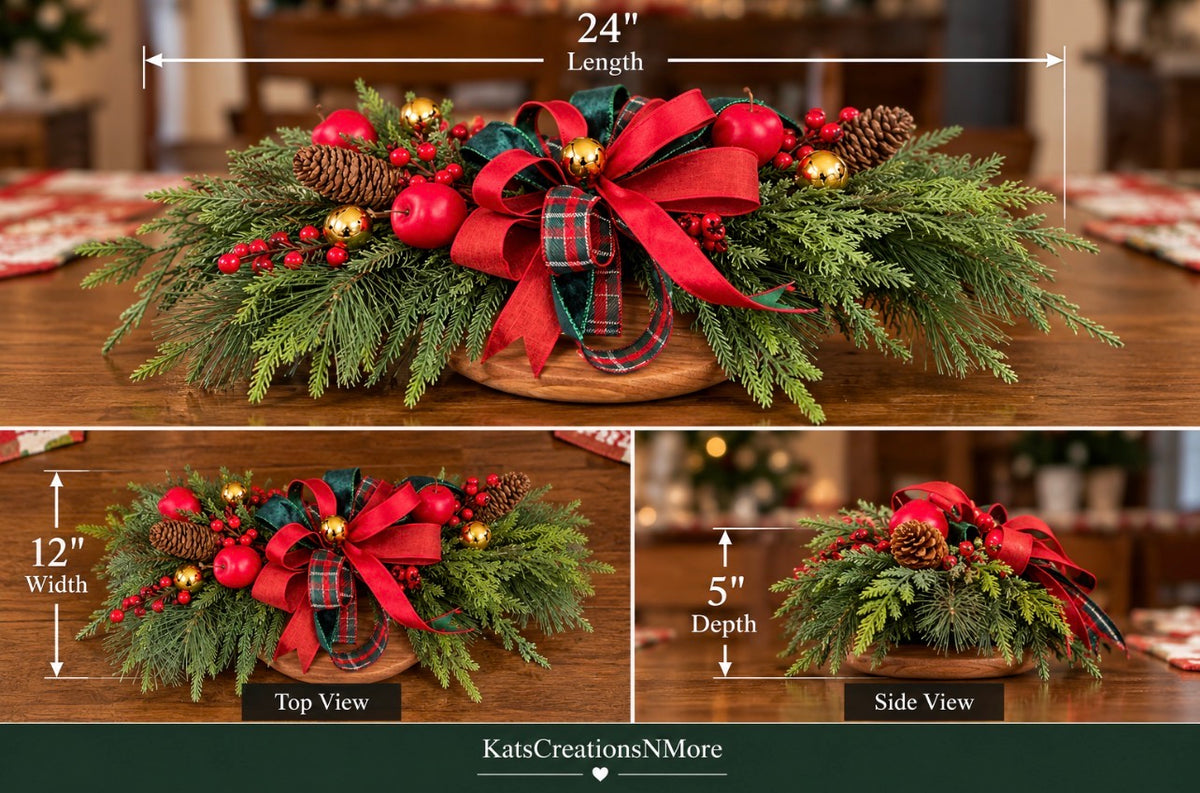 Christmas at the Orchard | Handmade Evergreen Holiday Swag