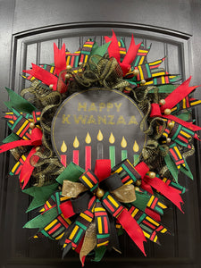 Happy Kwanzaa Wreath by KatsCreationsNMore