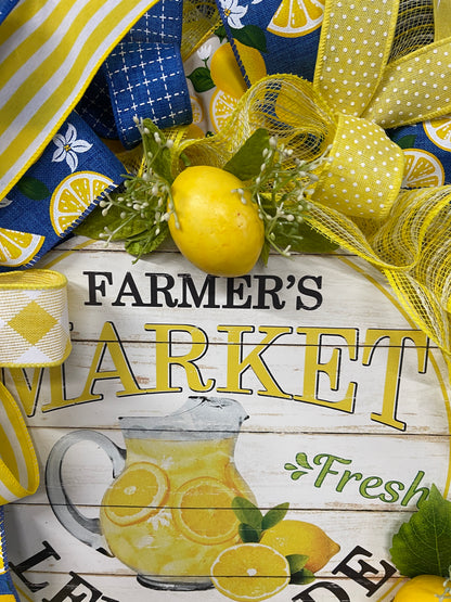 Farmers Market Fresh Lemonade, Kitchen Decor, Summer Lemons Front Door Decor, KatsCreationsnMore
