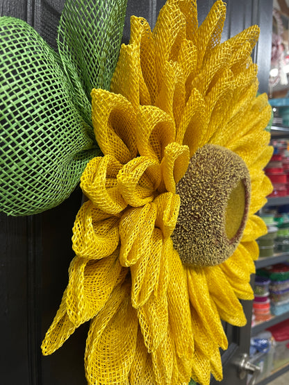 Yellow Sunflower Wreath by KatsCreationsNMore