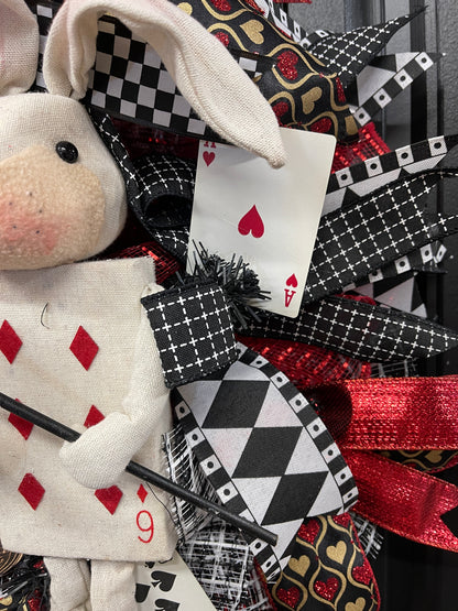 White Rabbits House of Cards Wreath, KatsCreationsNMore