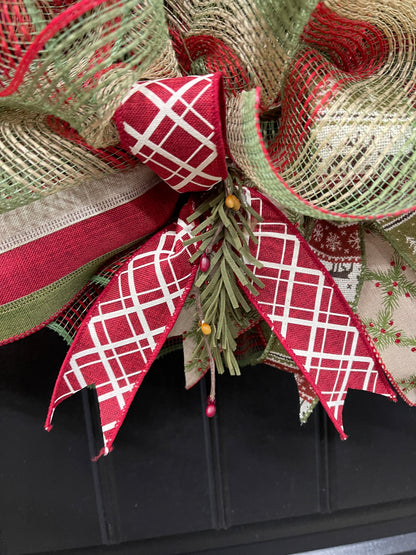 Country Christmas Wreath Love Is The Heart Of Christmas Decor by KatsCreationsNMore