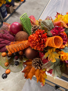 Fall Mailbox Swag, Autumn Floral Centerpiece, Thanksgiving Table Runner, KatsCreationsNMore