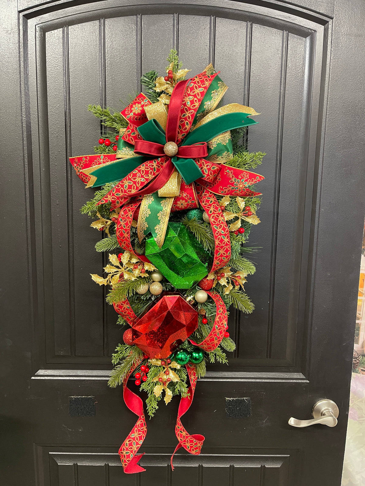 Antiques Jewel Christmas Swag, Victorian Elegant Holiday Door Decor, KatsCreationsNMore