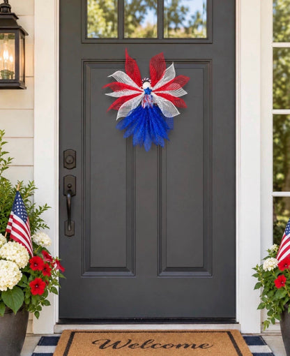 Patriotic Deco Mesh Angel/Tree Topper Video Tutorial - Instant Download!