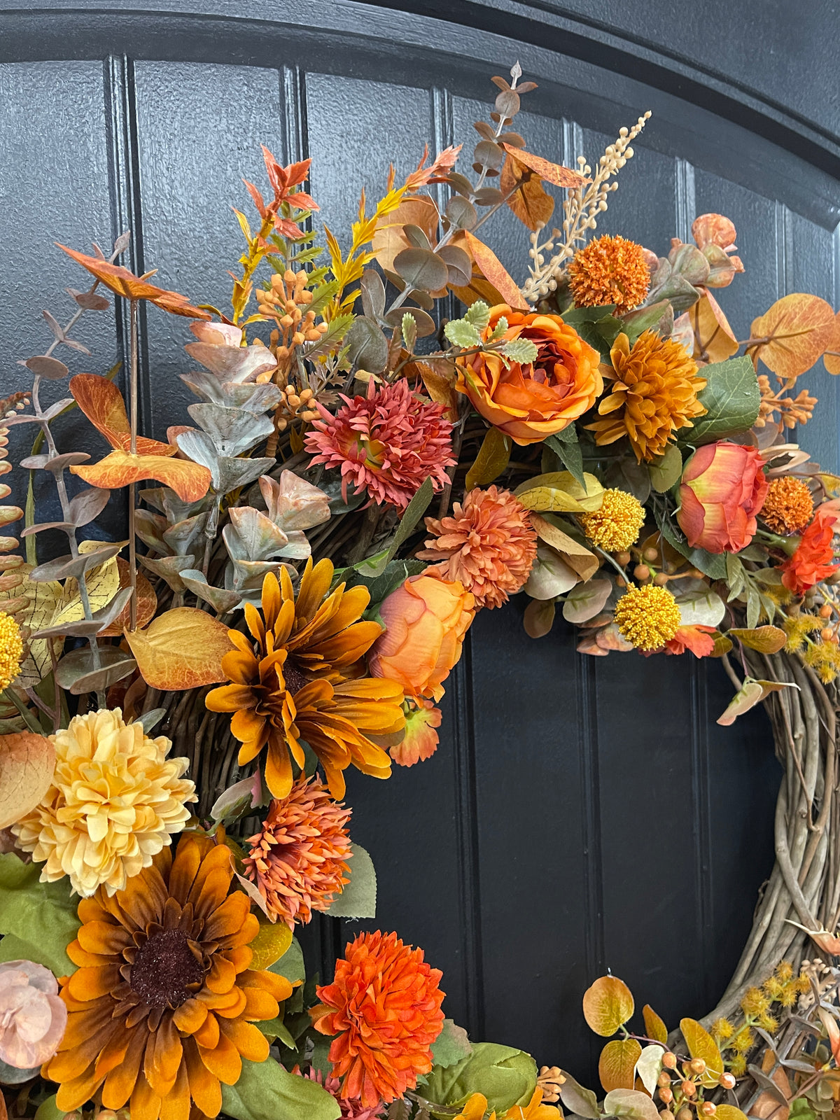 Always Welcome Fall Grapevine Wreath | Handmade Autumn Front Door Decor | KatsCreationsNMore